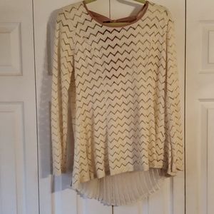 Flattering cream blouse